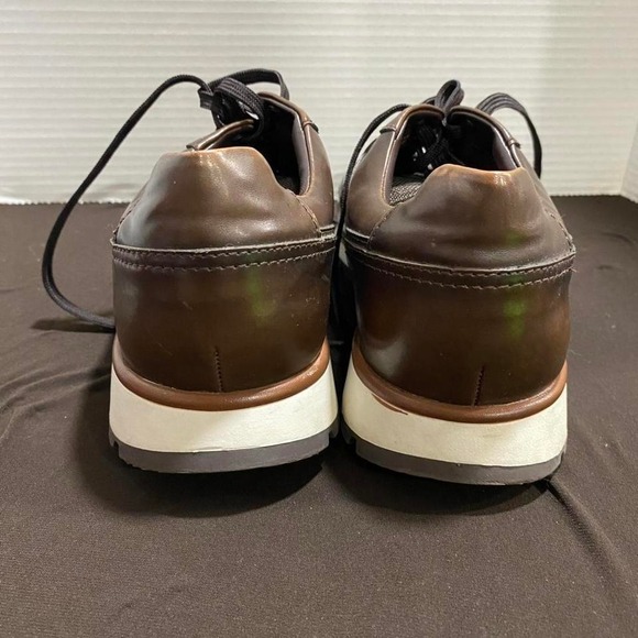Zara Brown leather lace up sneakers  men 42 great for a night out . SKU313 - Picture 2 of 5